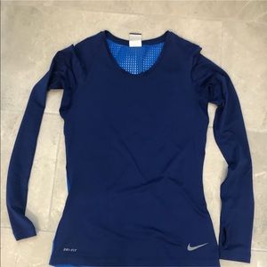 Nike Dri Fit Long Sleeve Top With Mesh Back